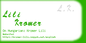 lili kromer business card